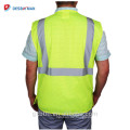 Gelbe Mesh Construction Tool hohe Sichtbarkeit reflektierende Sicherheitsweste ANSI 107 Hallo Vis Workwear Weste mit Taschen